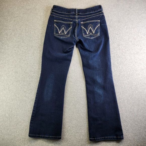 Wrangler Jeans Womens 8 Blue Booty Up Carolina Breakaway Bootcut Western Ranch - Picture 15 of 16